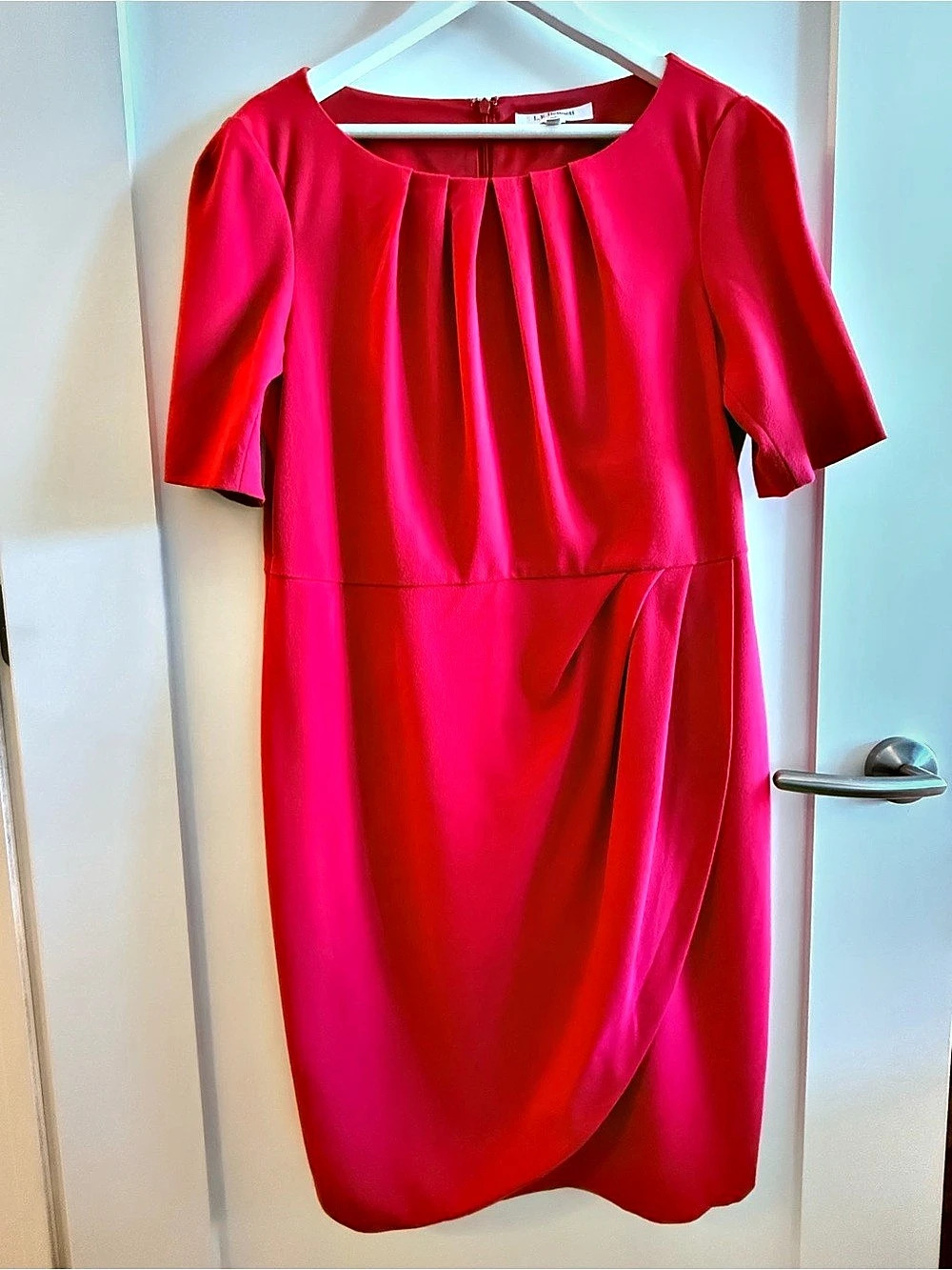 L.K.Bennett Pleated Midi Dress in Red Like New